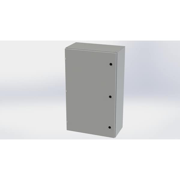 1/4 Turn Latch Electrical Enclosures, 40 in H, 12 in D, 24 in W, NEMA 3R, 4, 12, 13, Carbon Steel